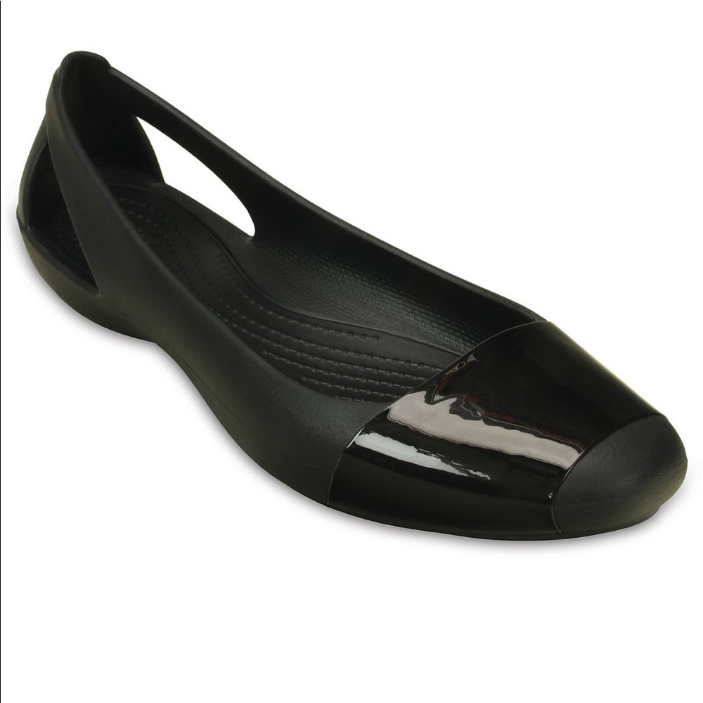 CROCS Black Flats
